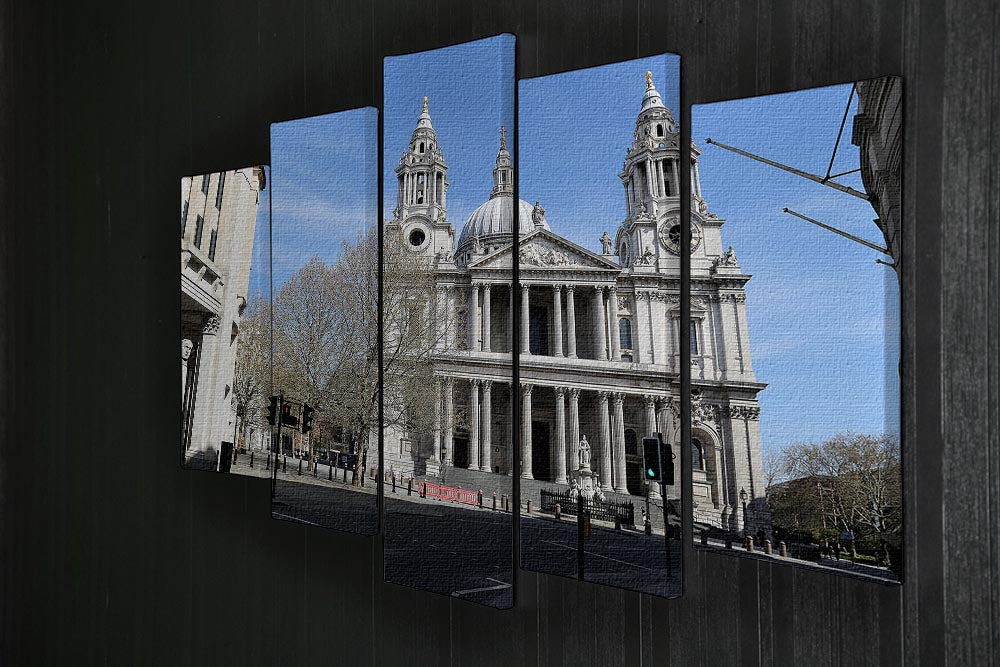 London under Lockdown 2020 St Pauls Cathedral 5 Split Panel Canvas - Canvas Art Rocks - 2