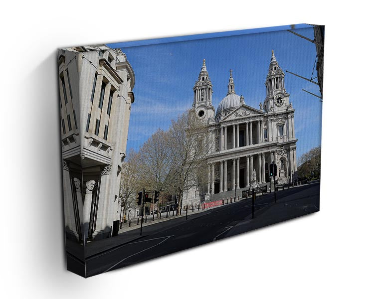 London under Lockdown 2020 St Pauls Cathedral Canvas Print or Poster - Canvas Art Rocks - 3