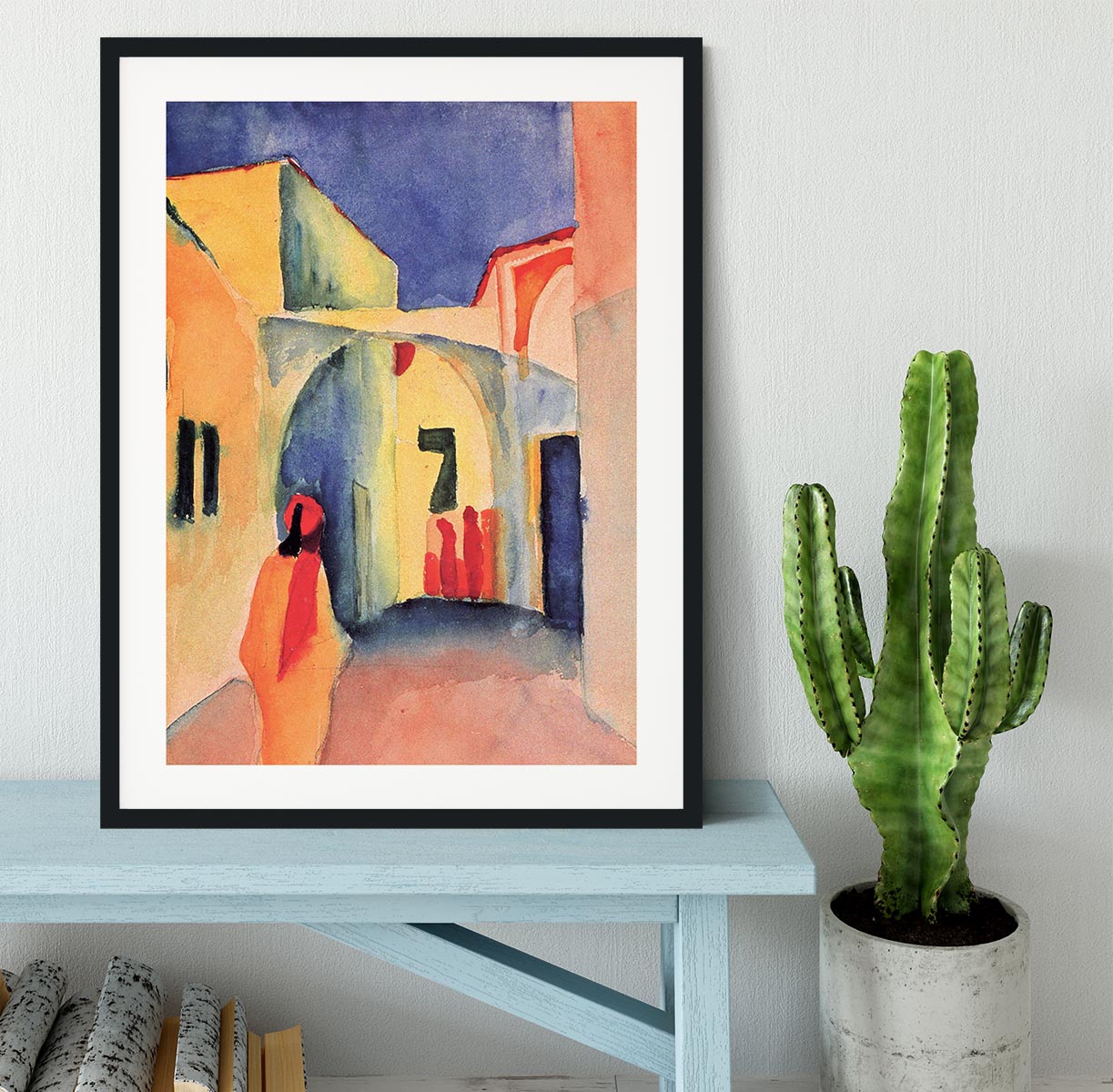 Look in a lane by Macke Framed Print - Canvas Art Rocks - 1