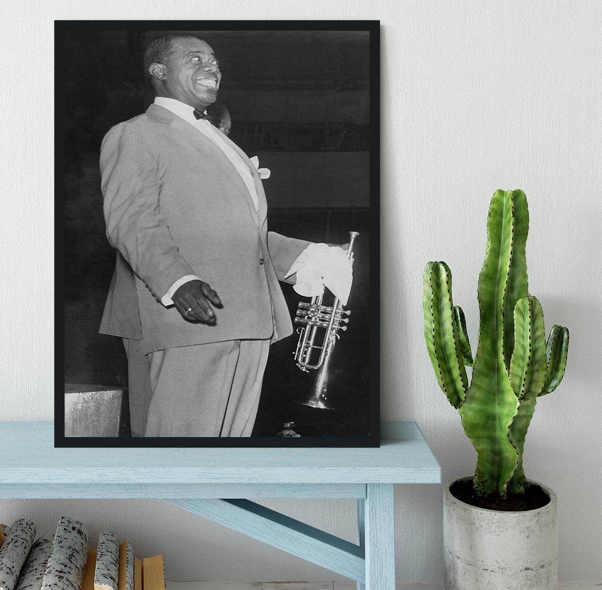 Louis Armstrong in concert Framed Print - Canvas Art Rocks - 2