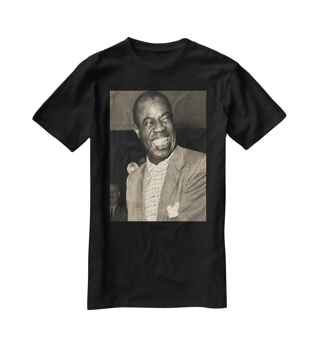 Louis Armstrong laughs T-Shirt - Canvas Art Rocks - 1