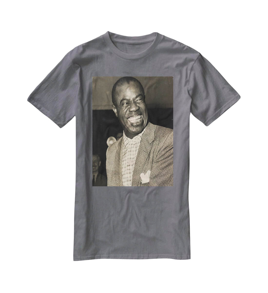 Louis Armstrong laughs T-Shirt - Canvas Art Rocks - 3