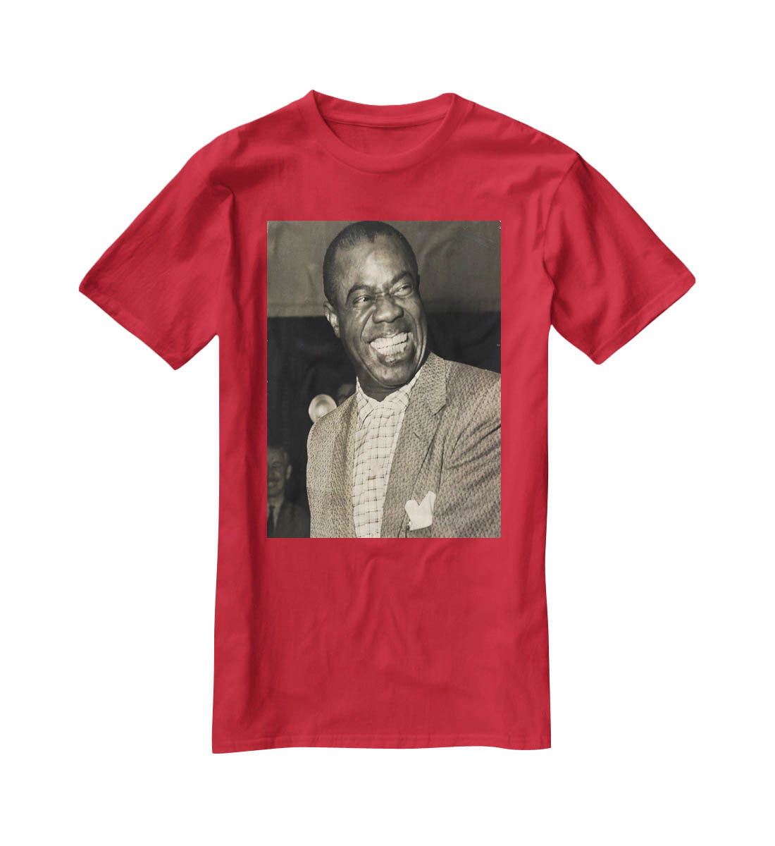 Louis Armstrong laughs T-Shirt - Canvas Art Rocks - 4
