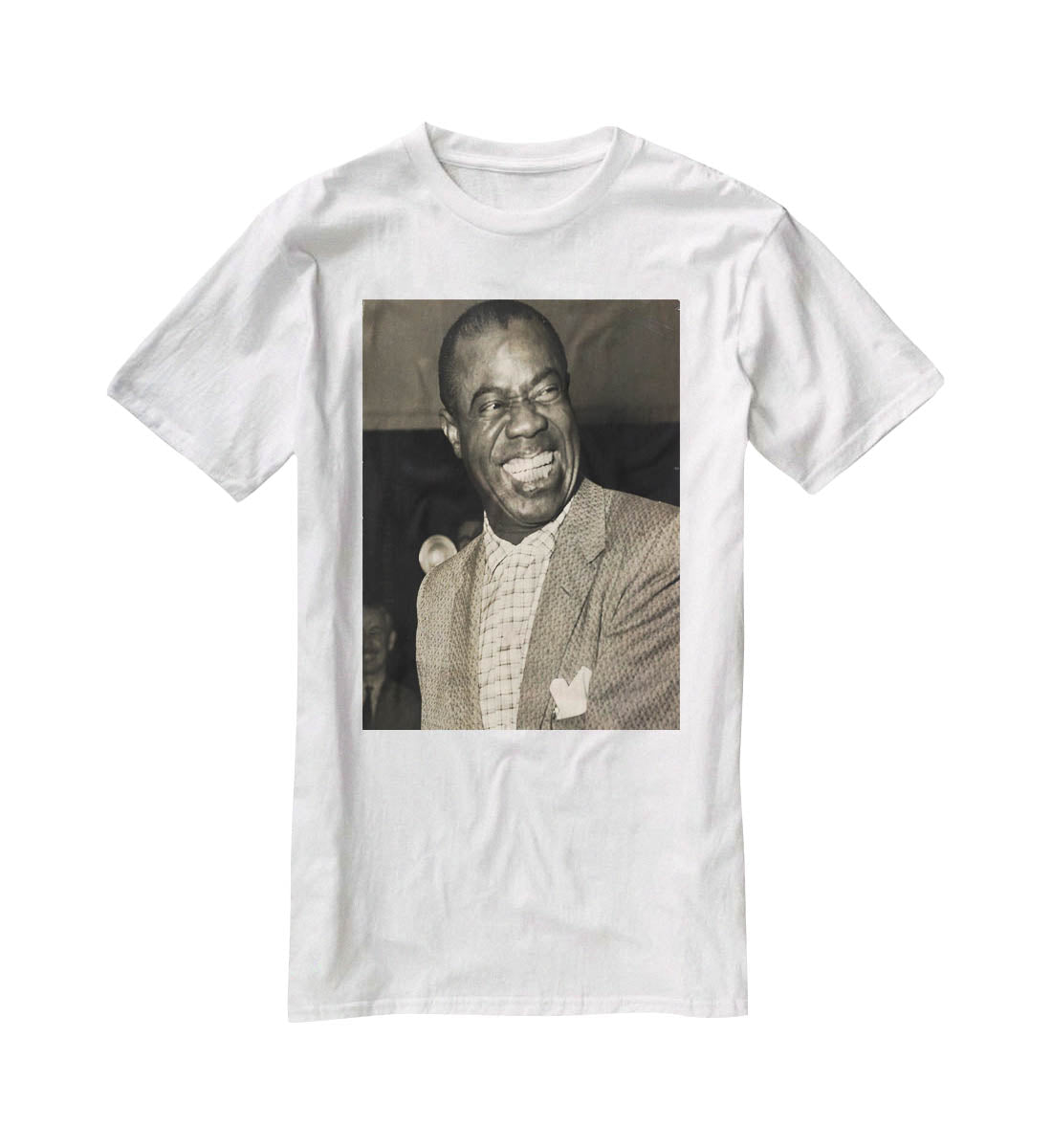 Louis Armstrong laughs T-Shirt - Canvas Art Rocks - 5