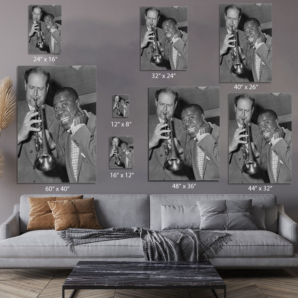 Louis Armstrong listens Canvas Print or Poster - Canvas Art Rocks - 7