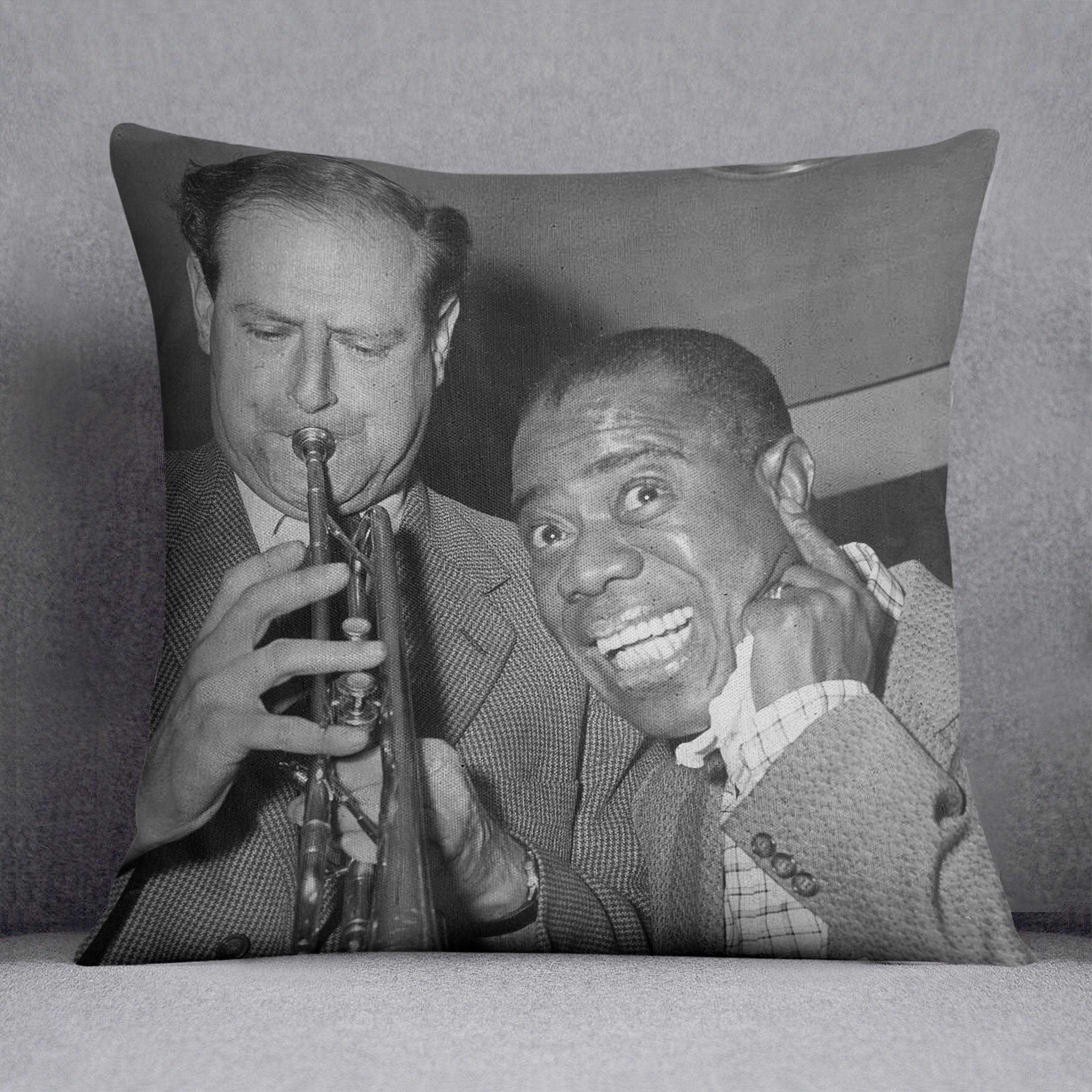Louis Armstrong listens Cushion