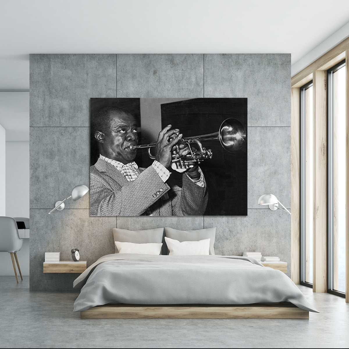 Louis Armstrong plays Canvas Print or Poster - Canvas Art Rocks - 5