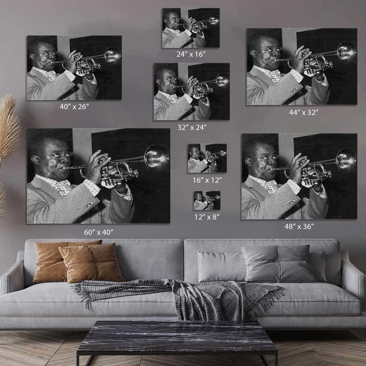 Louis Armstrong plays Canvas Print or Poster - Canvas Art Rocks - 7