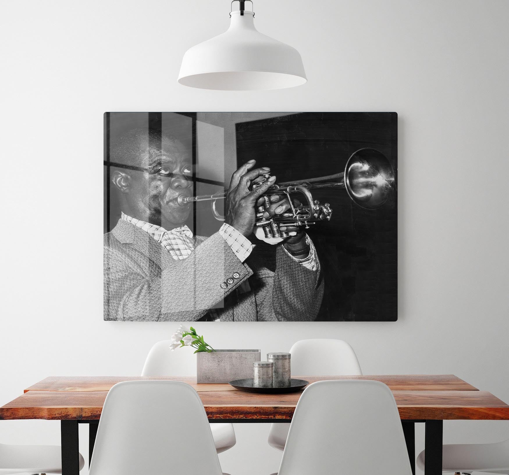 Louis Armstrong plays HD Metal Print