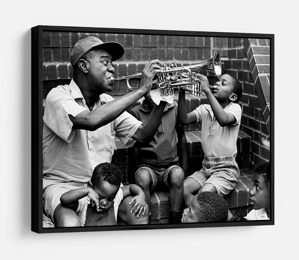 Louis Armstrong with kids HD Metal Print - Canvas Art Rocks - 6