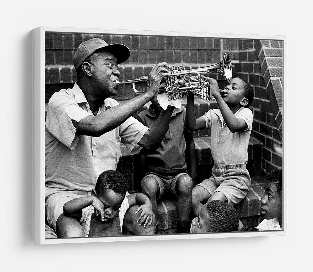 Louis Armstrong with kids HD Metal Print - Canvas Art Rocks - 7