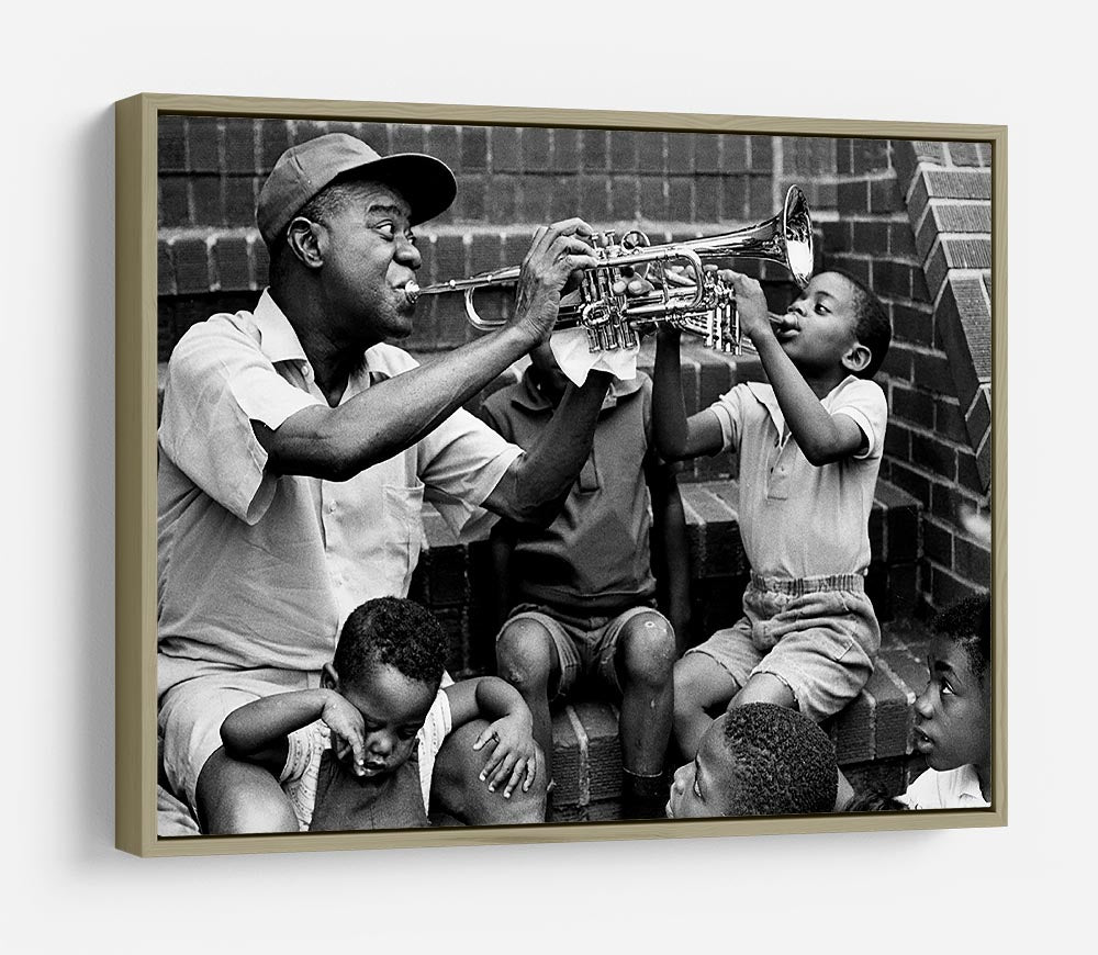 Louis Armstrong with kids HD Metal Print - Canvas Art Rocks - 8