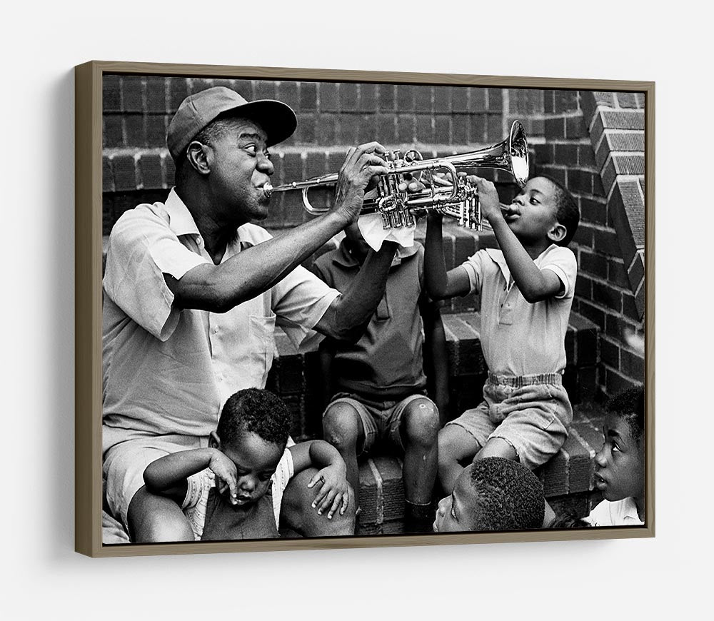 Louis Armstrong with kids HD Metal Print - Canvas Art Rocks - 10