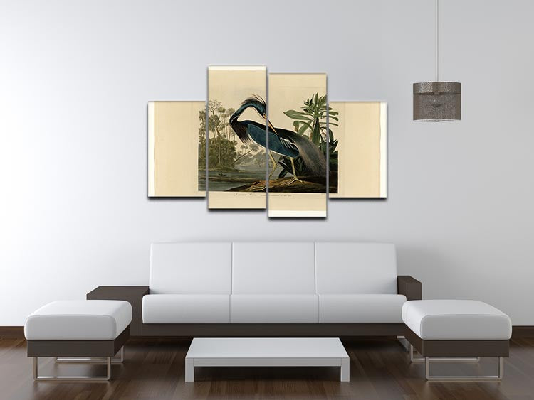 Louisiana Heron by Audubon 4 Split Panel Canvas - Canvas Art Rocks - 3