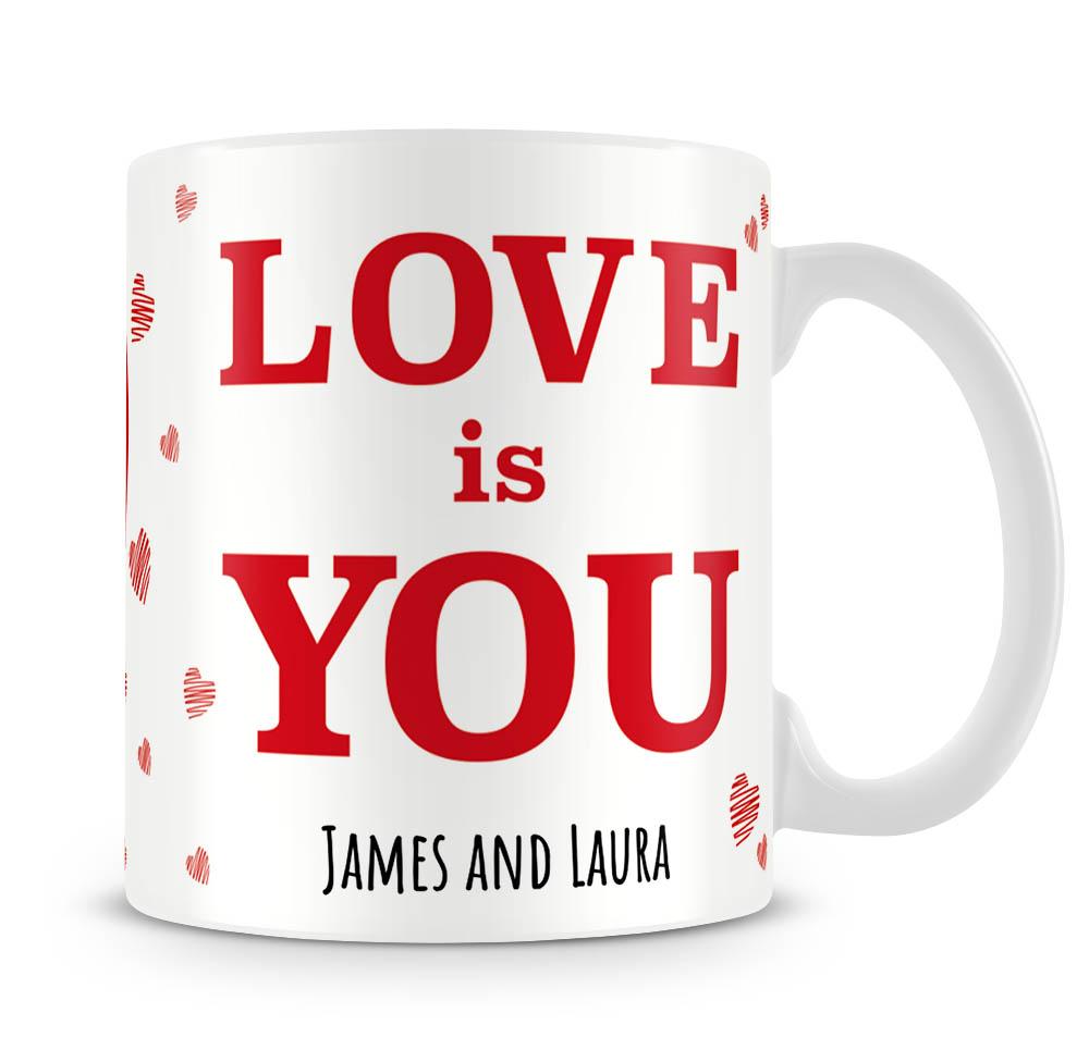 Love is You Photo Upload Personalised Mug