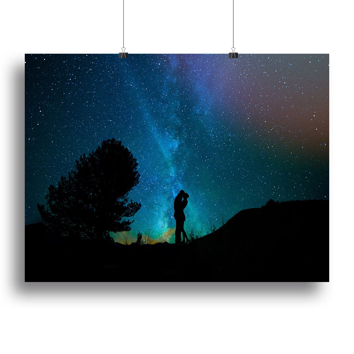 Lovers Sky Night Canvas Print or Poster - Canvas Art Rocks - 2