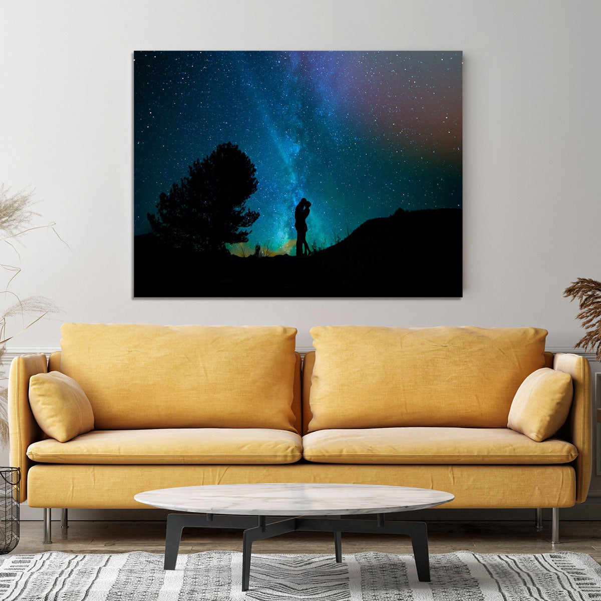 Lovers Sky Night Canvas Print or Poster - Canvas Art Rocks - 4
