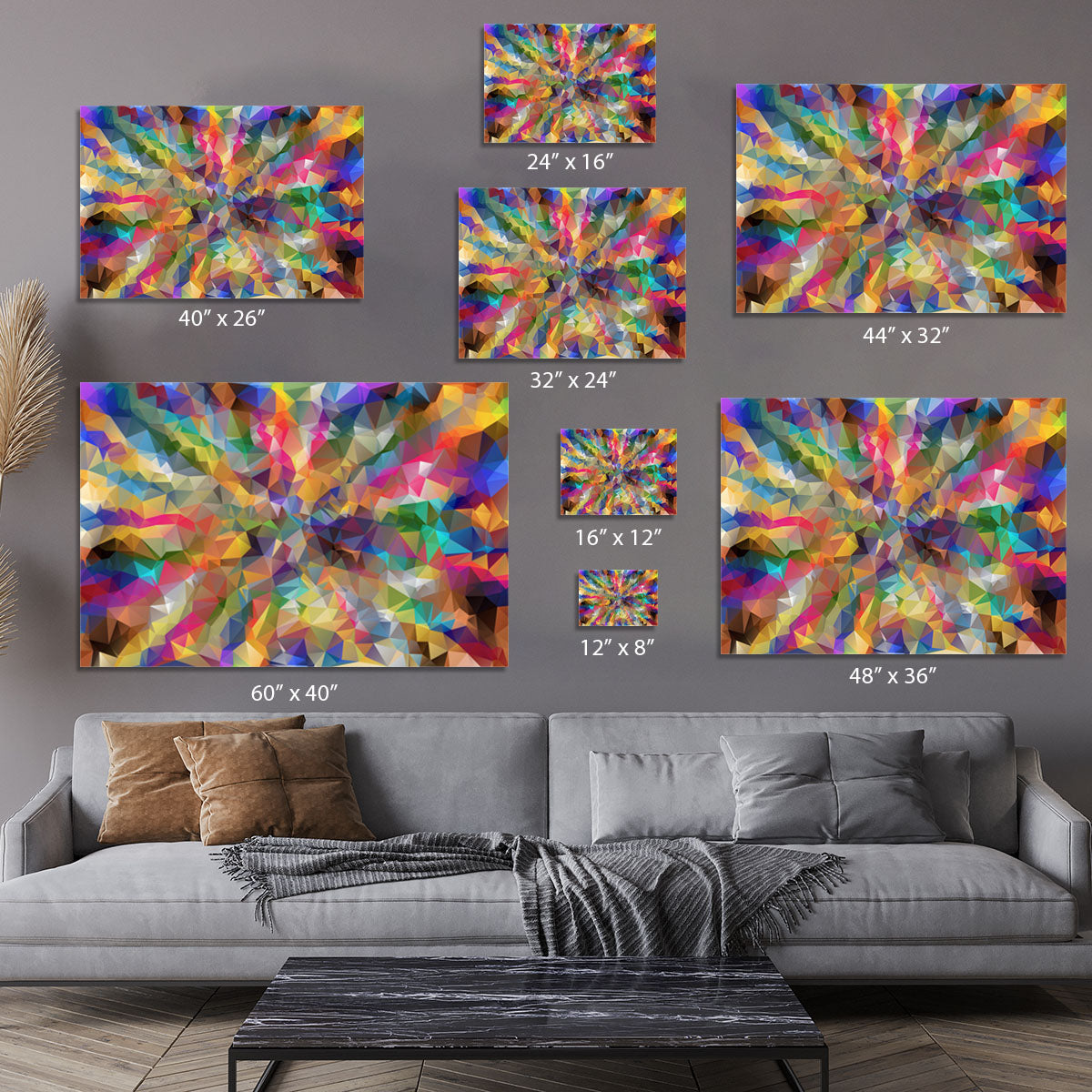 Low Poly Canvas Print or Poster - Canvas Art Rocks - 7