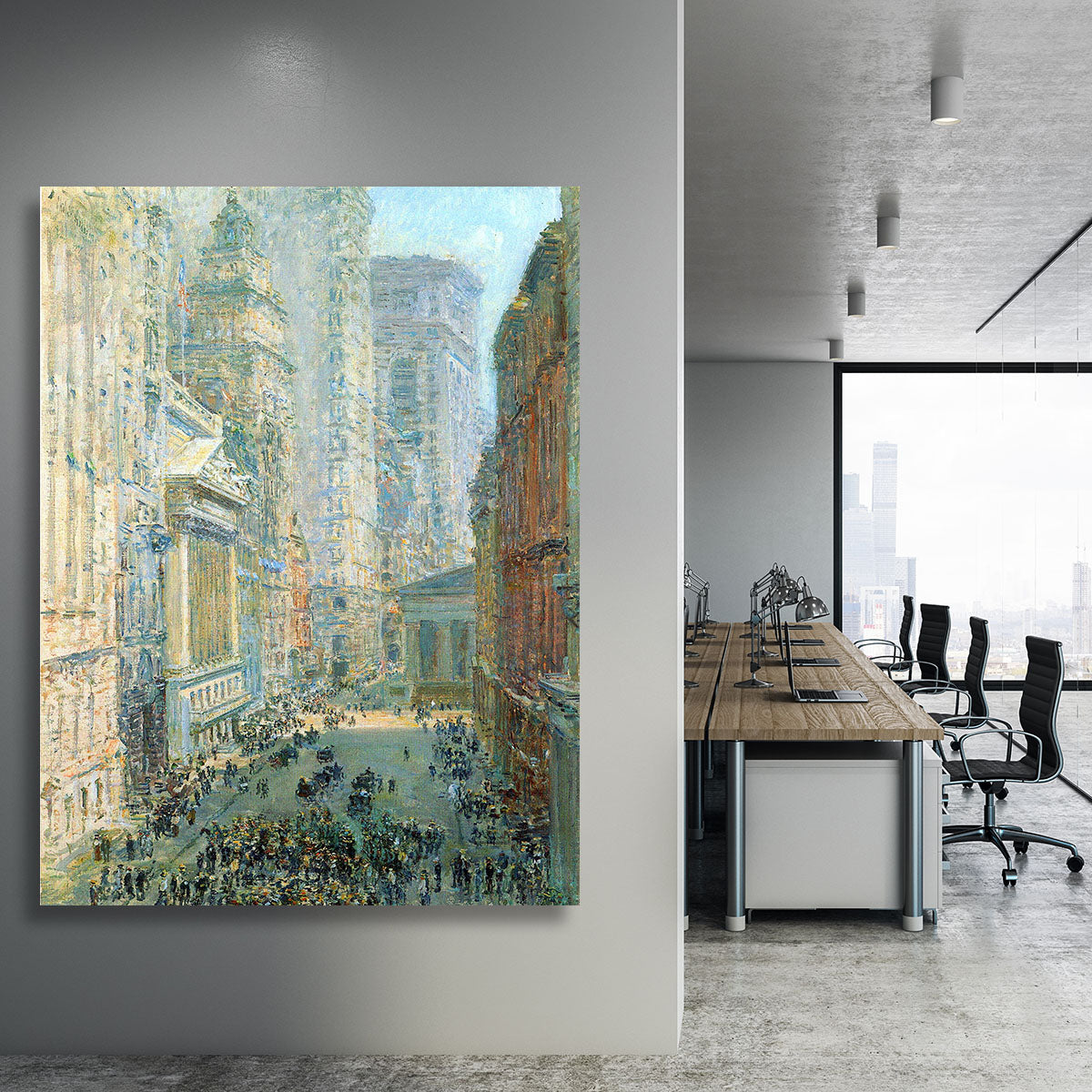 Lower Manhattan by Hassam Canvas Print or Poster - Canvas Art Rocks - 3