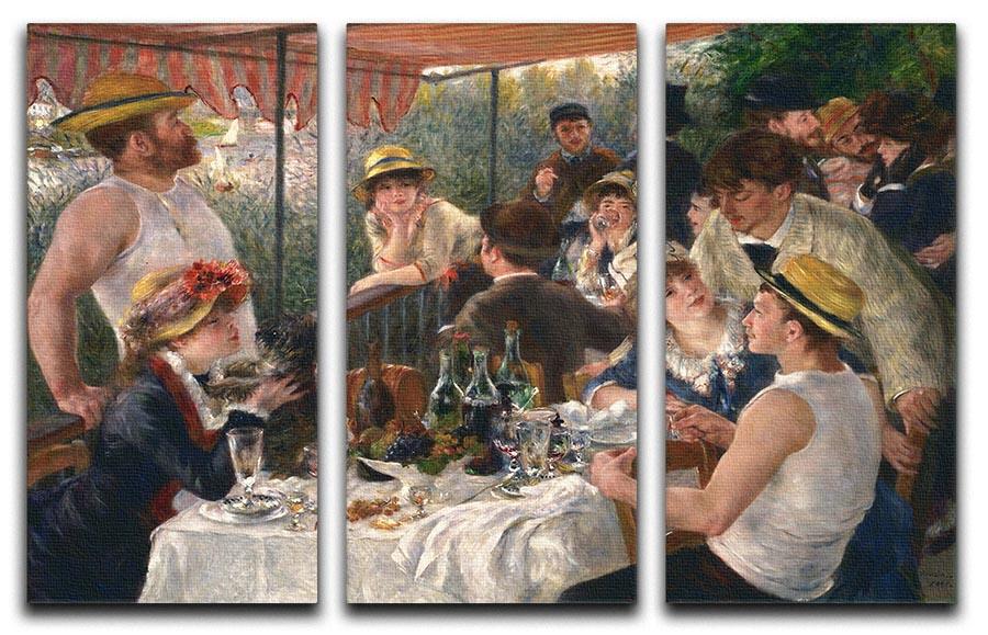 Luncheon of the Boating Party by Renoir 3 Split Panel Canvas Print - Canvas Art Rocks - 1
