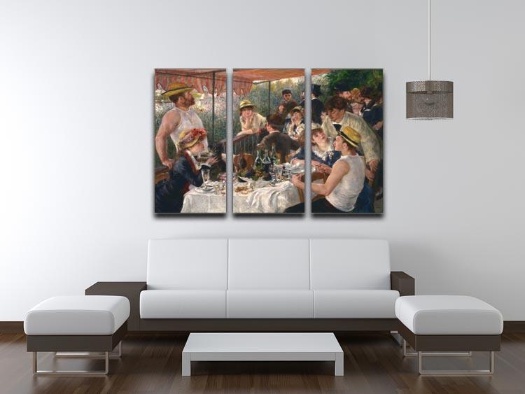 Luncheon of the Boating Party by Renoir 3 Split Panel Canvas Print - Canvas Art Rocks - 3