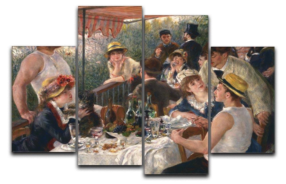 Luncheon of the Boating Party by Renoir 4 Split Panel Canvas  - Canvas Art Rocks - 1