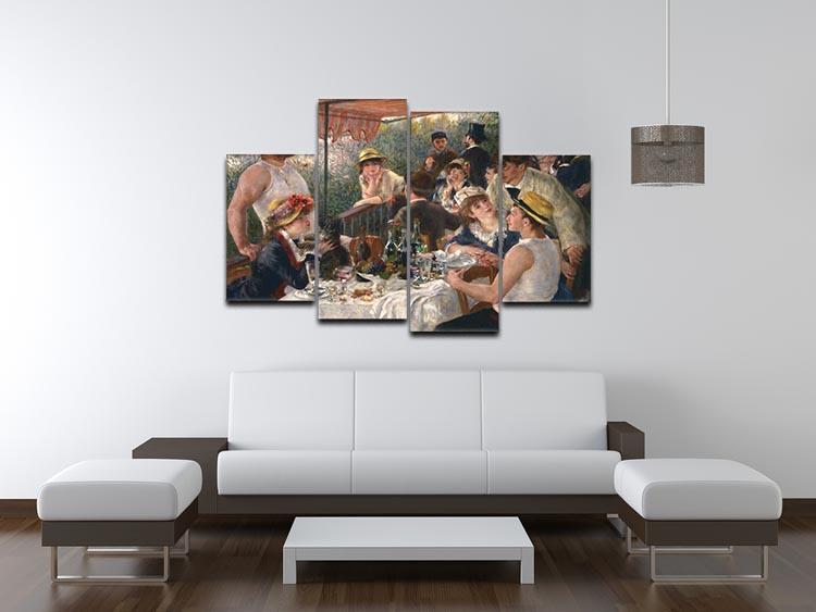 Luncheon of the Boating Party by Renoir 4 Split Panel Canvas - Canvas Art Rocks - 3