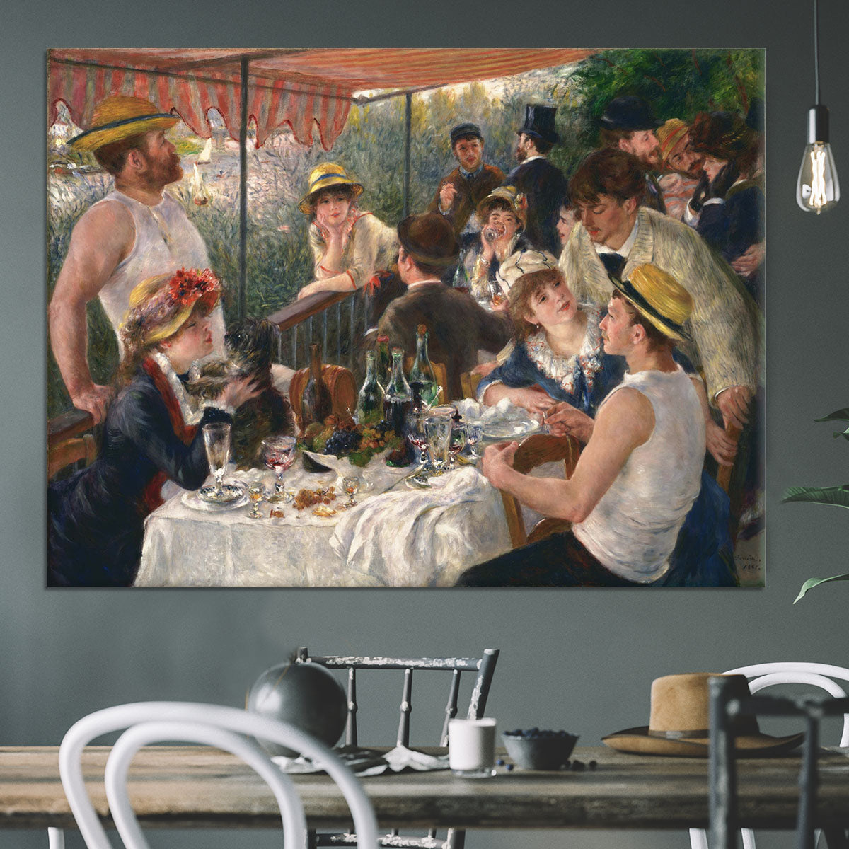 Luncheon of the Boating Party by Renoir Canvas Print or Poster - Canvas Art Rocks - 3