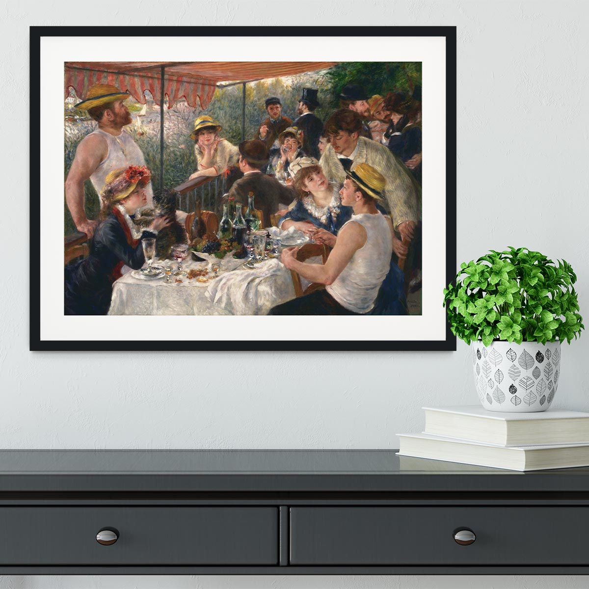 Luncheon of the Boating Party by Renoir Framed Print - Canvas Art Rocks - 1