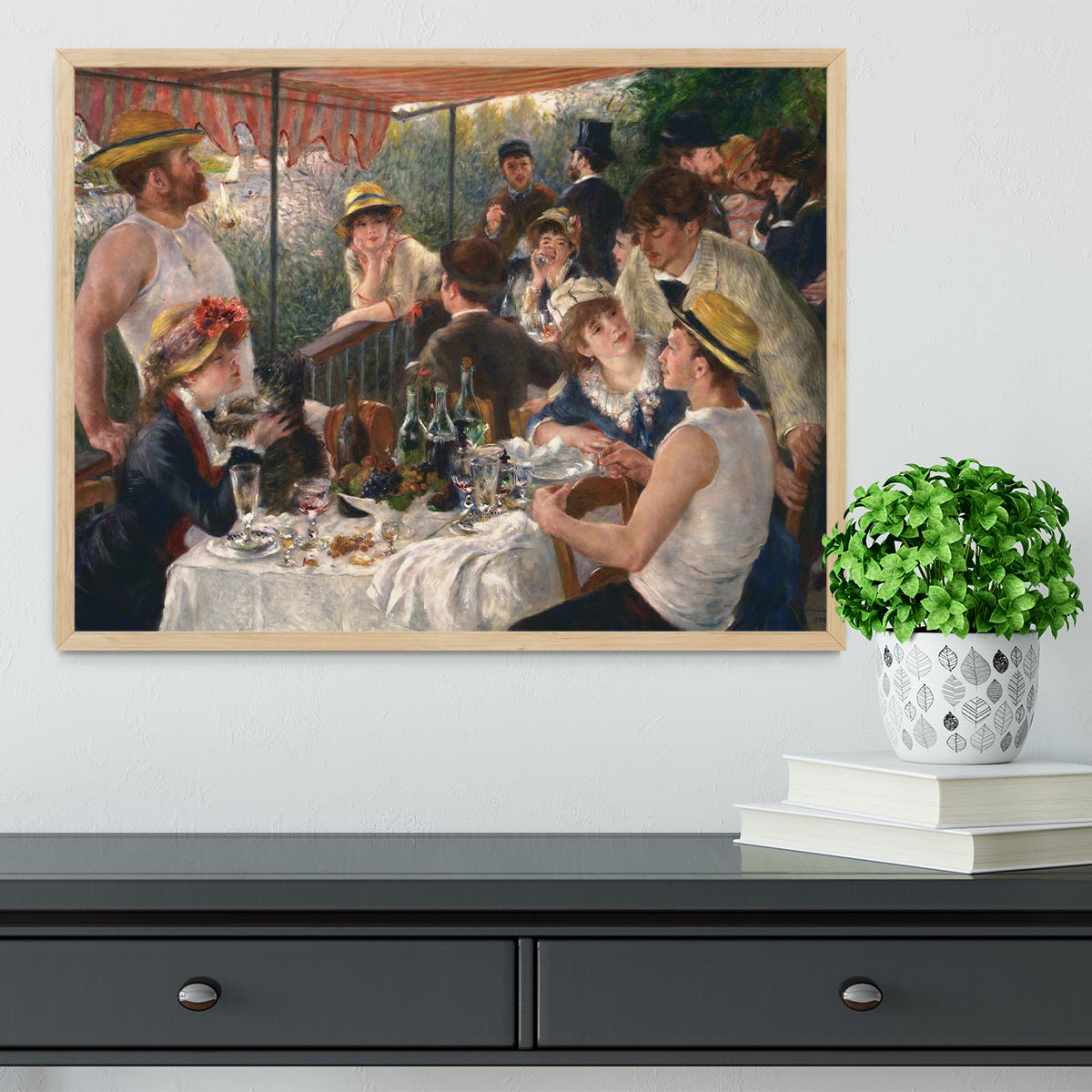 Luncheon of the Boating Party by Renoir Framed Print - Canvas Art Rocks - 4