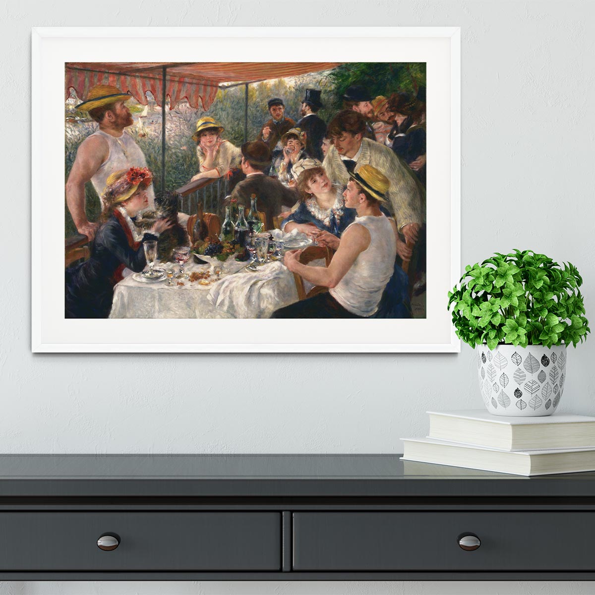 Luncheon of the Boating Party by Renoir Framed Print - Canvas Art Rocks - 5