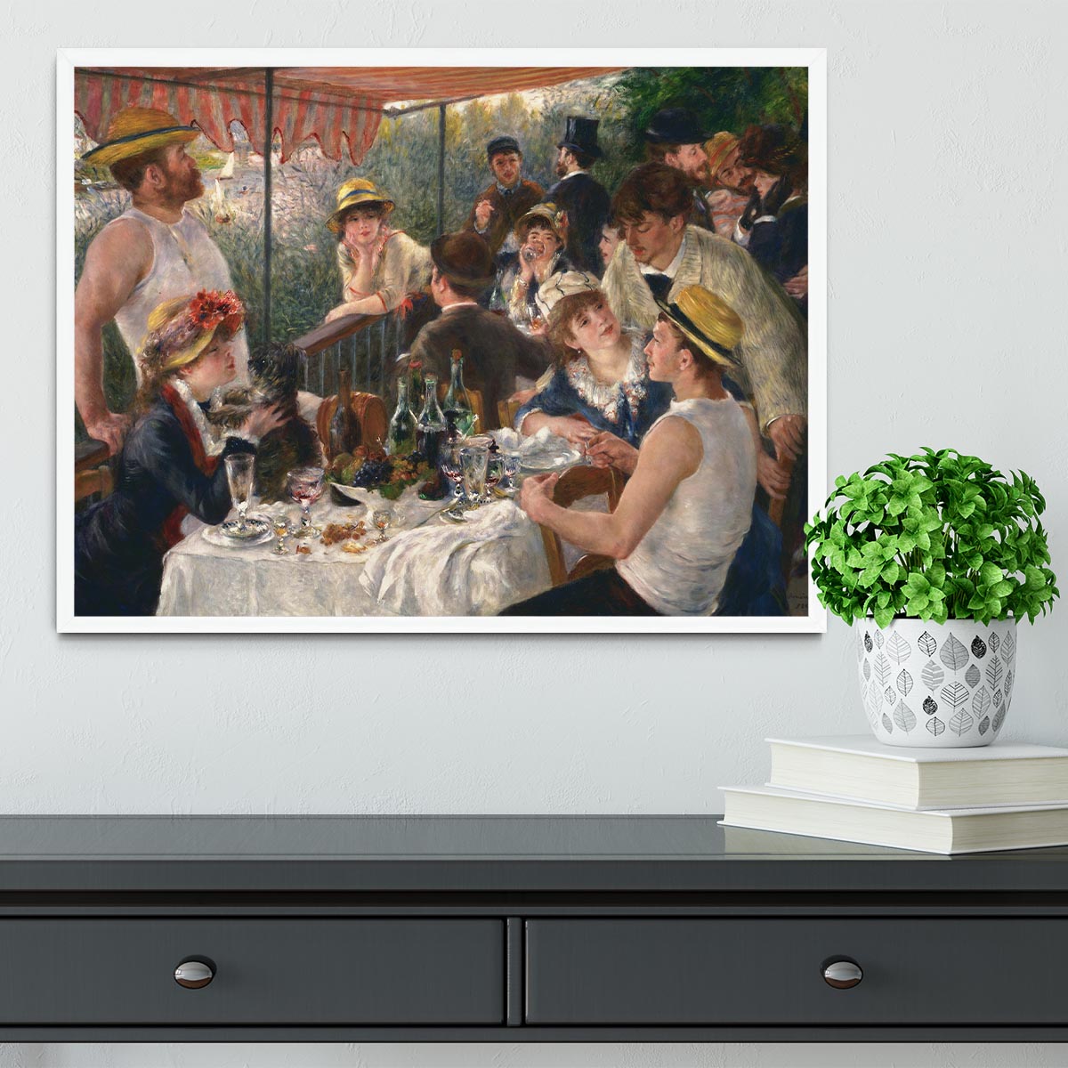 Luncheon of the Boating Party by Renoir Framed Print - Canvas Art Rocks -6