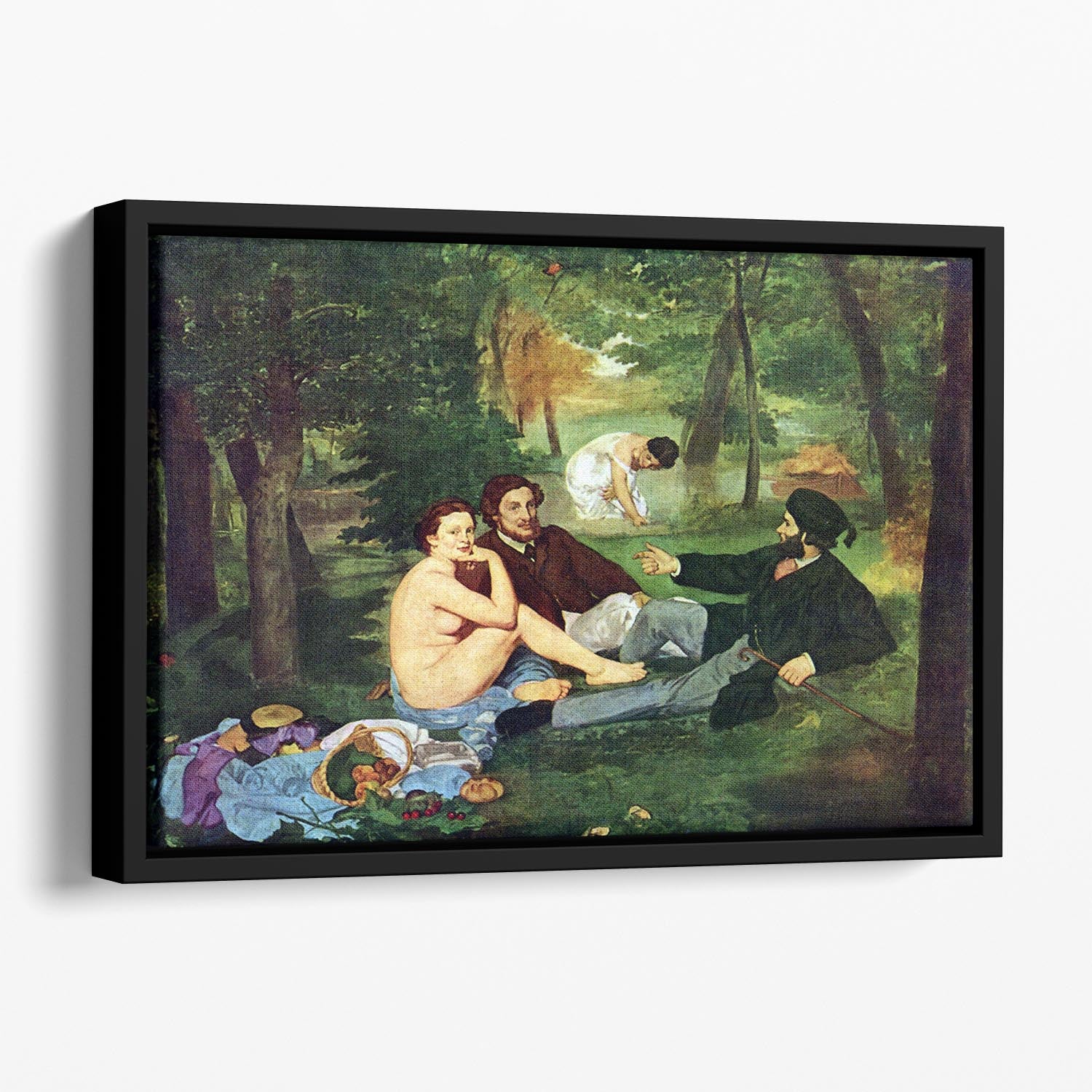 Luncheon on The Grass 1863 by Manet Floating Framed Canvas