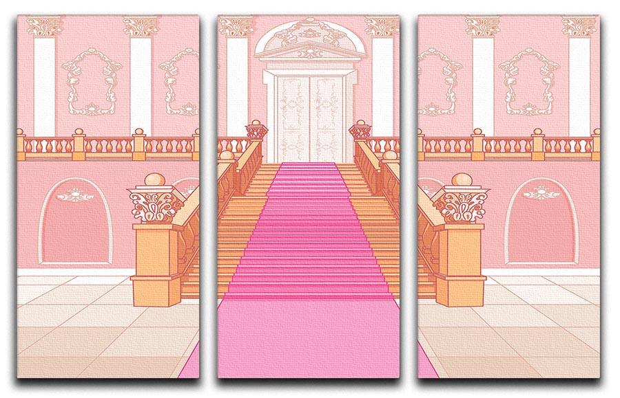Luxury staircase in the magic palace 3 Split Panel Canvas Print - Canvas Art Rocks - 1