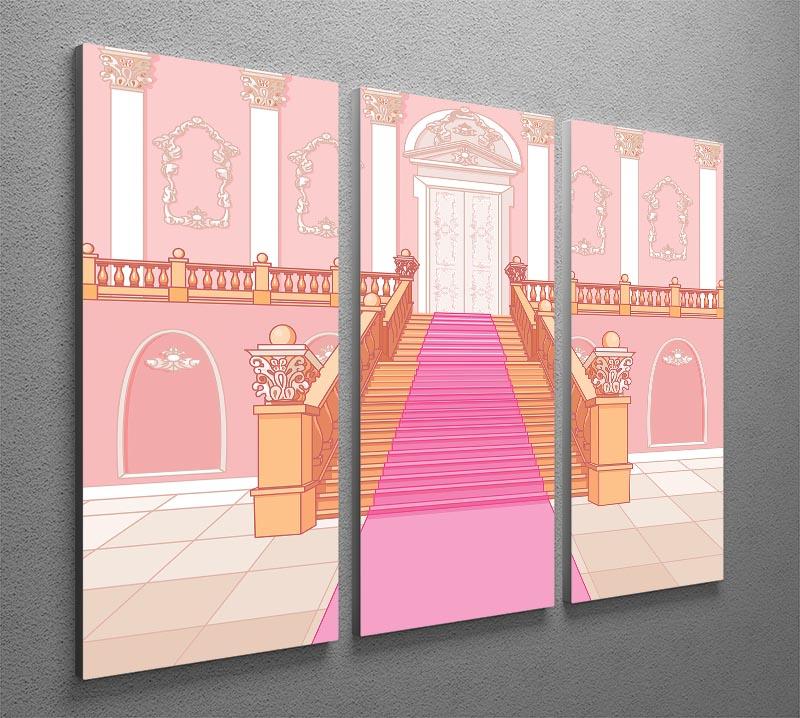 Luxury staircase in the magic palace 3 Split Panel Canvas Print - Canvas Art Rocks - 2