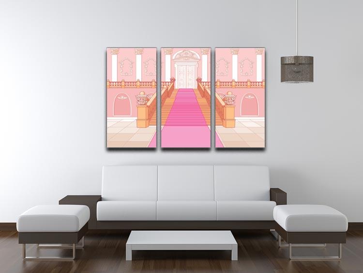 Luxury staircase in the magic palace 3 Split Panel Canvas Print - Canvas Art Rocks - 3