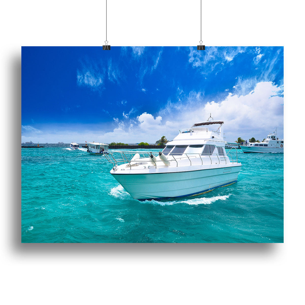 Luxury yatch in beautiful ocean Canvas Print or Poster - Canvas Art Rocks - 2
