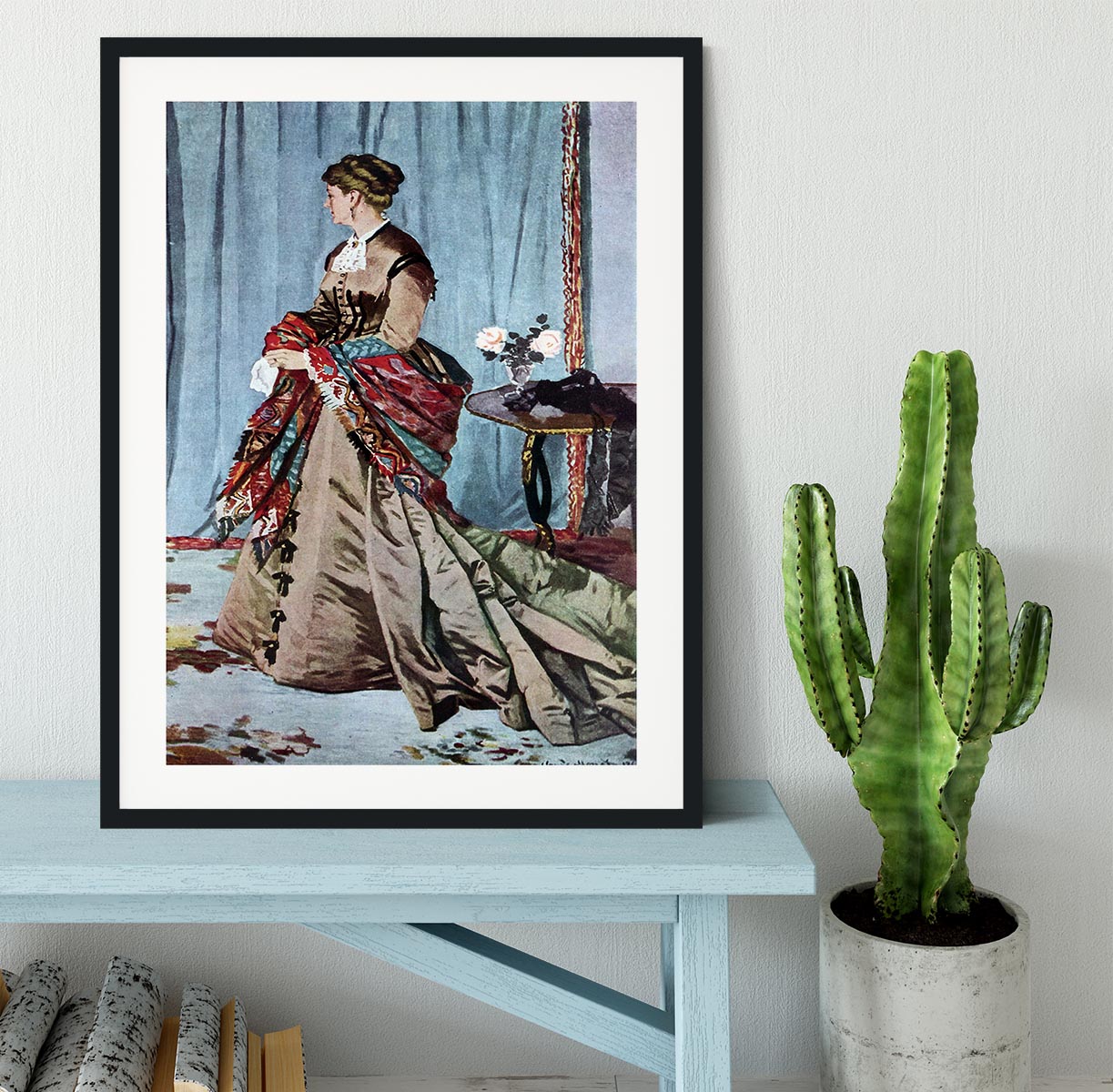 Madame Gaudibert by Monet Framed Print - Canvas Art Rocks - 1