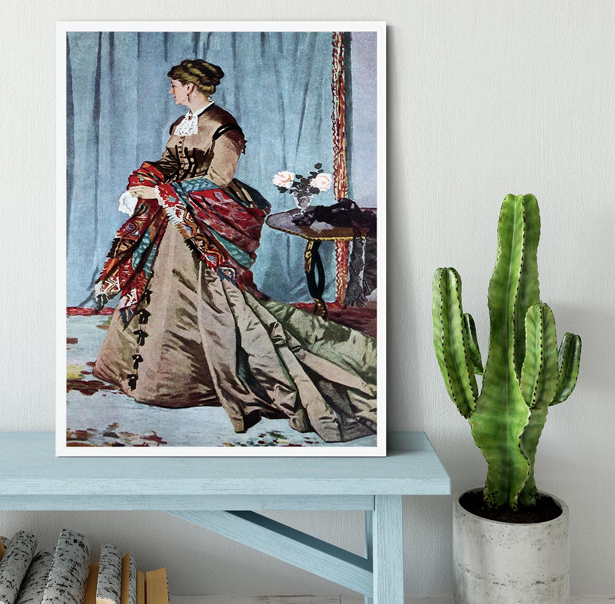 Madame Gaudibert by Monet Framed Print - Canvas Art Rocks -6