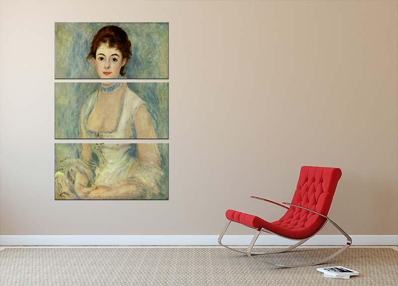 Madame Henriot by Renoir 3 Split Panel Canvas Print - Canvas Art Rocks - 2