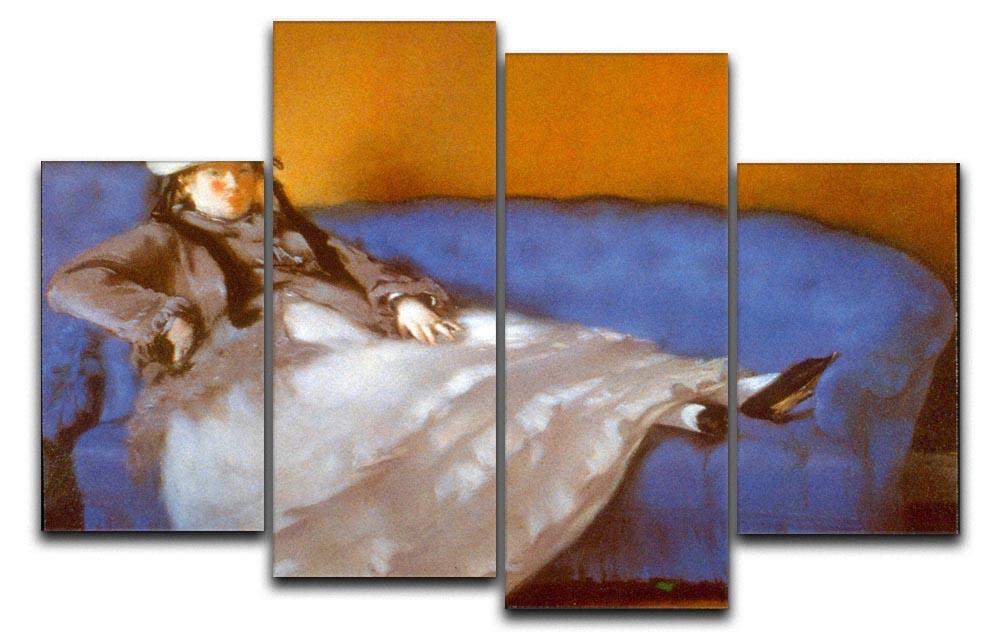 Madame Manet by Manet 4 Split Panel Canvas  - Canvas Art Rocks - 1