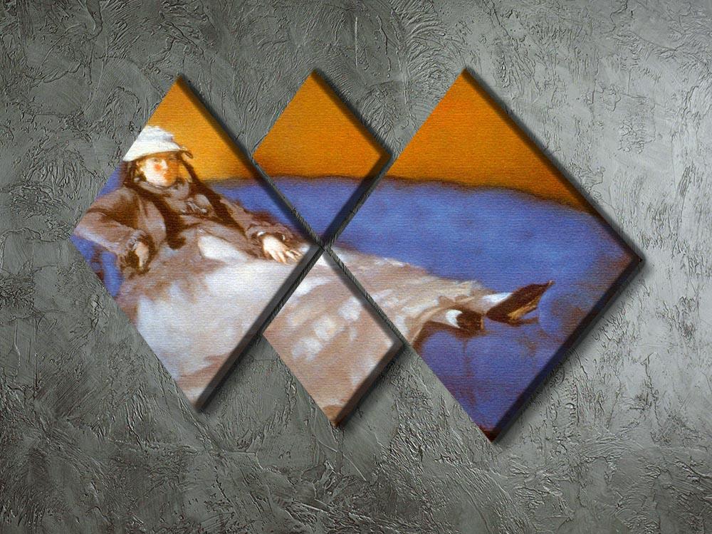 Madame Manet by Manet 4 Square Multi Panel Canvas - Canvas Art Rocks - 2