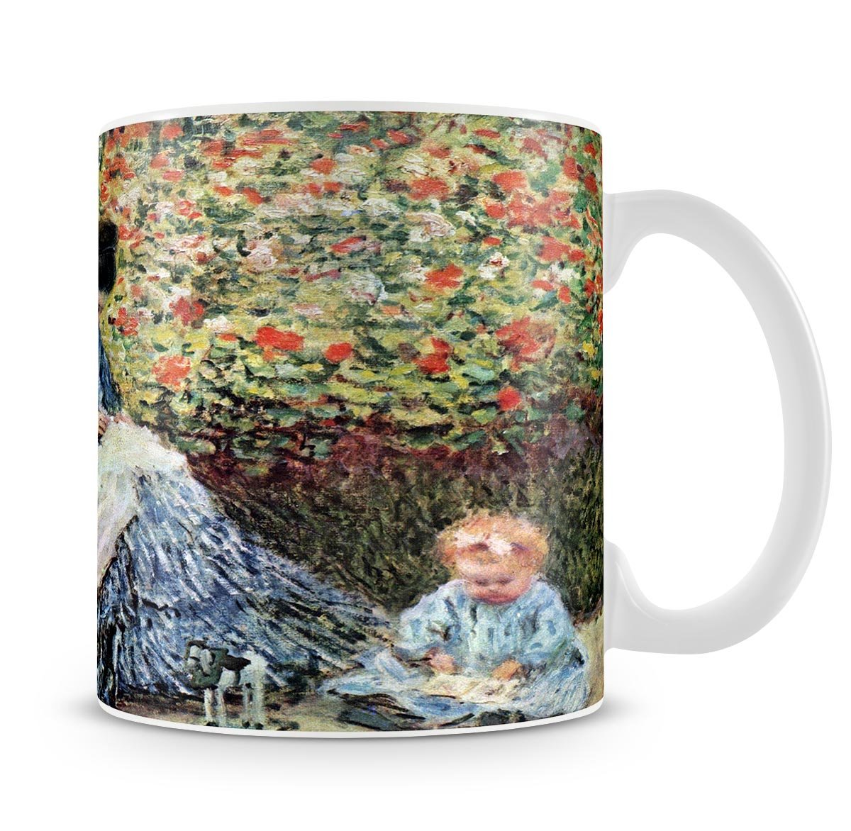 Madame Monet and child by Monet Mug - Canvas Art Rocks - 4