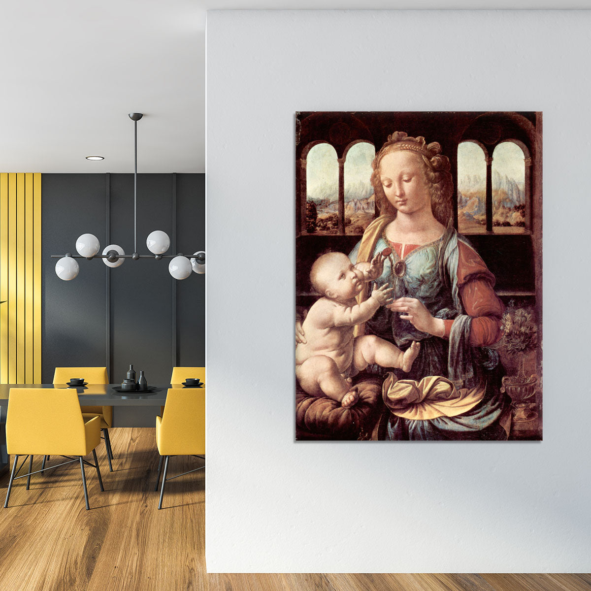 Madonna with the Carnation by Da Vinci Canvas Print or Poster - Canvas Art Rocks - 4