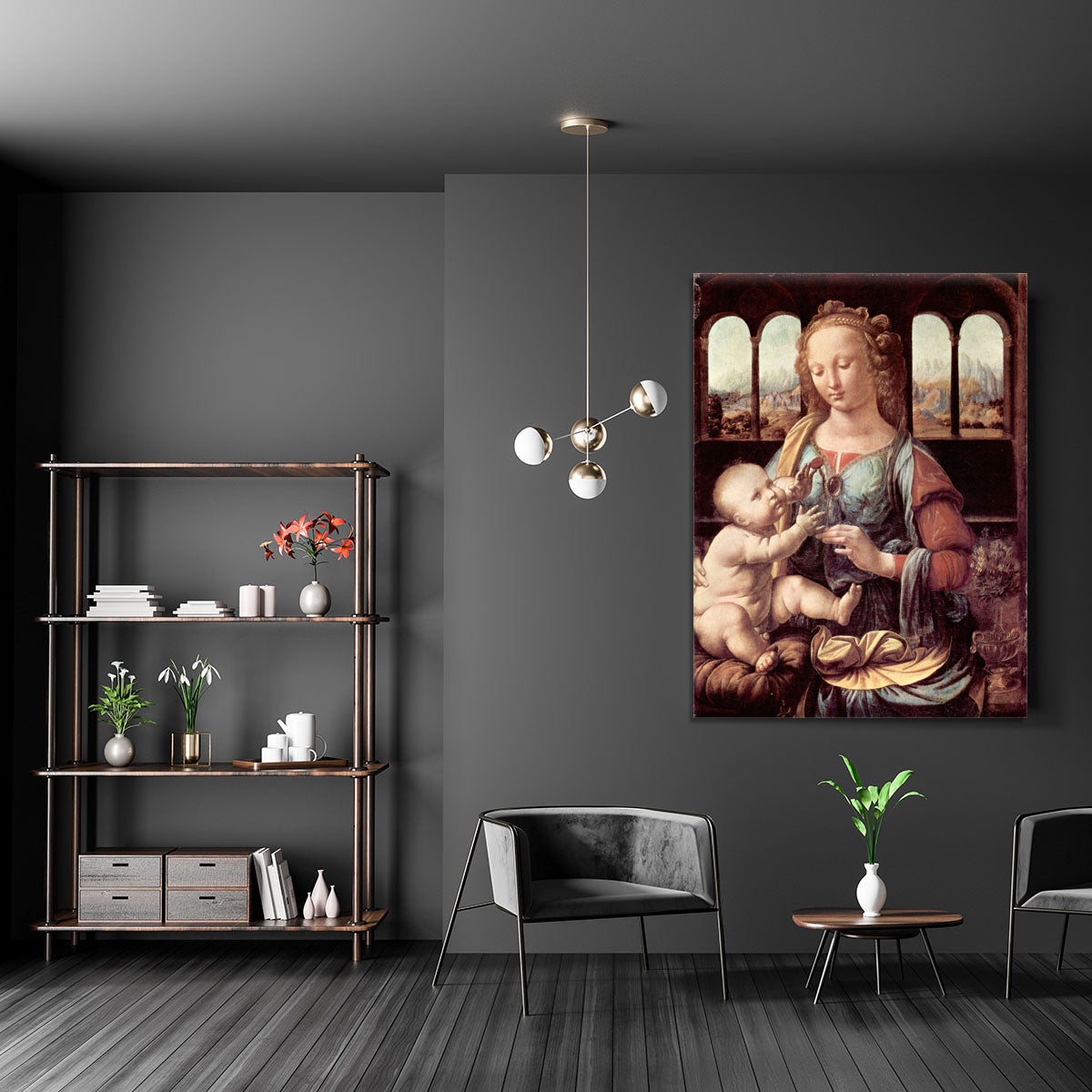 Madonna with the Carnation by Da Vinci Canvas Print or Poster - Canvas Art Rocks - 5