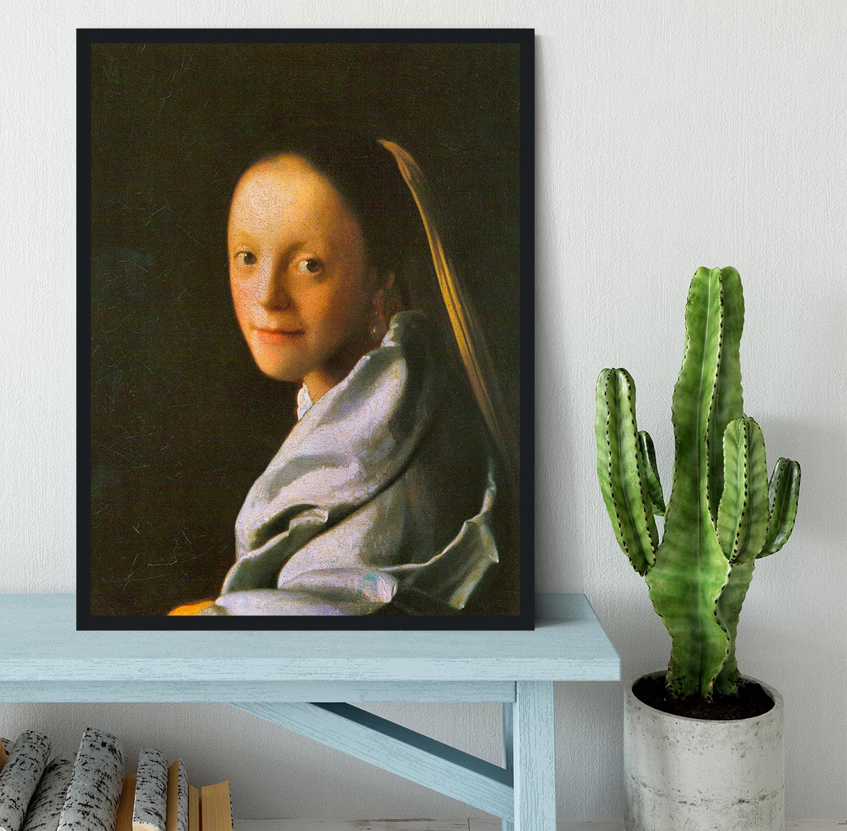 Maid by Vermeer Framed Print - Canvas Art Rocks - 2