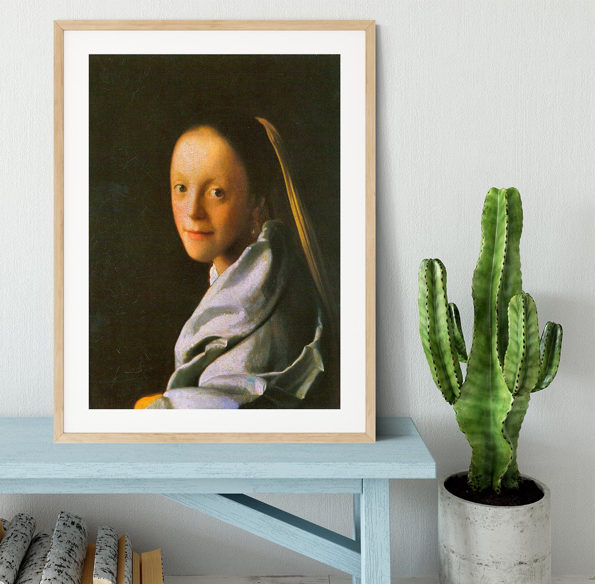 Maid by Vermeer Framed Print - Canvas Art Rocks - 3