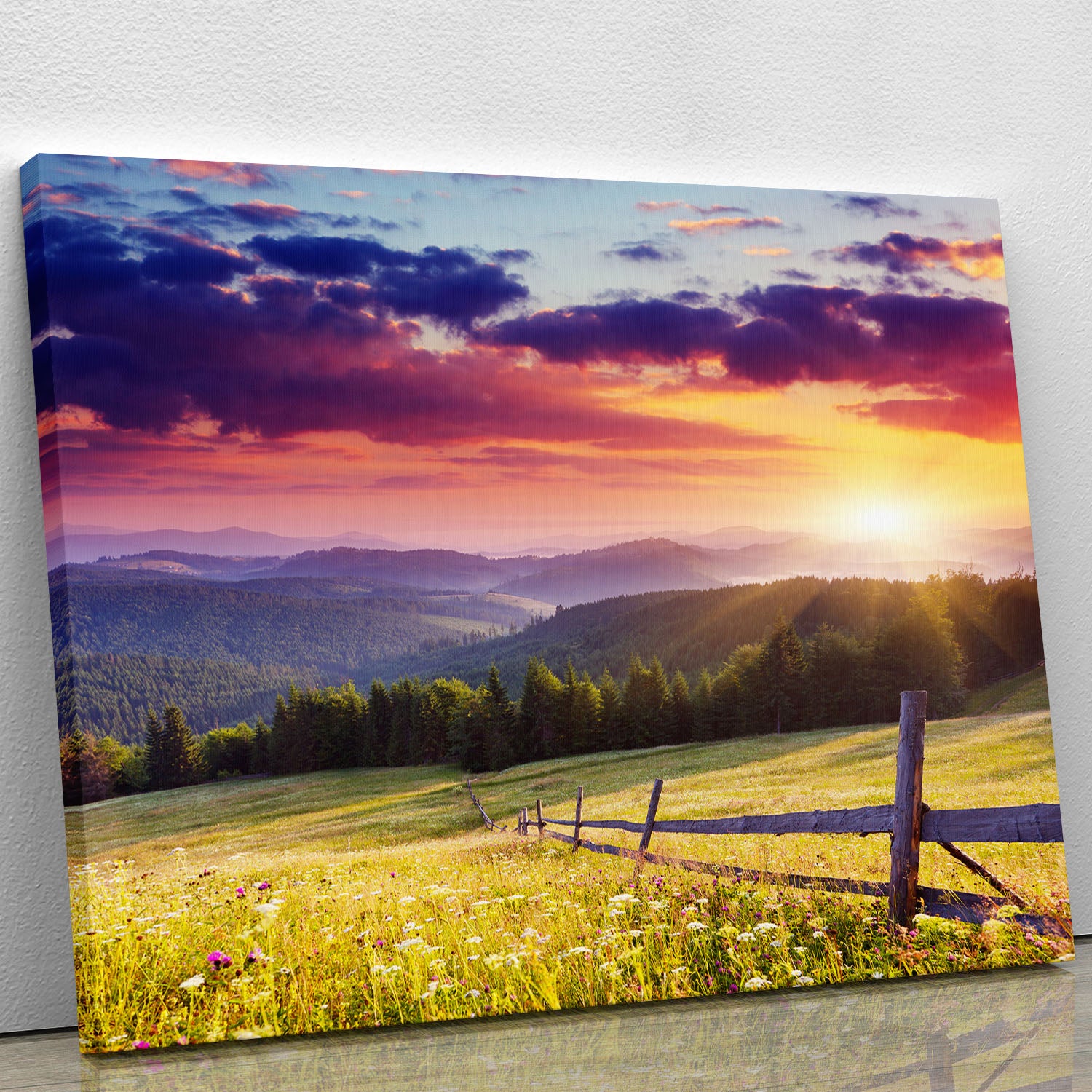 Majestic sunset in Carpathian Canvas Print or Poster - Canvas Art Rocks - 1
