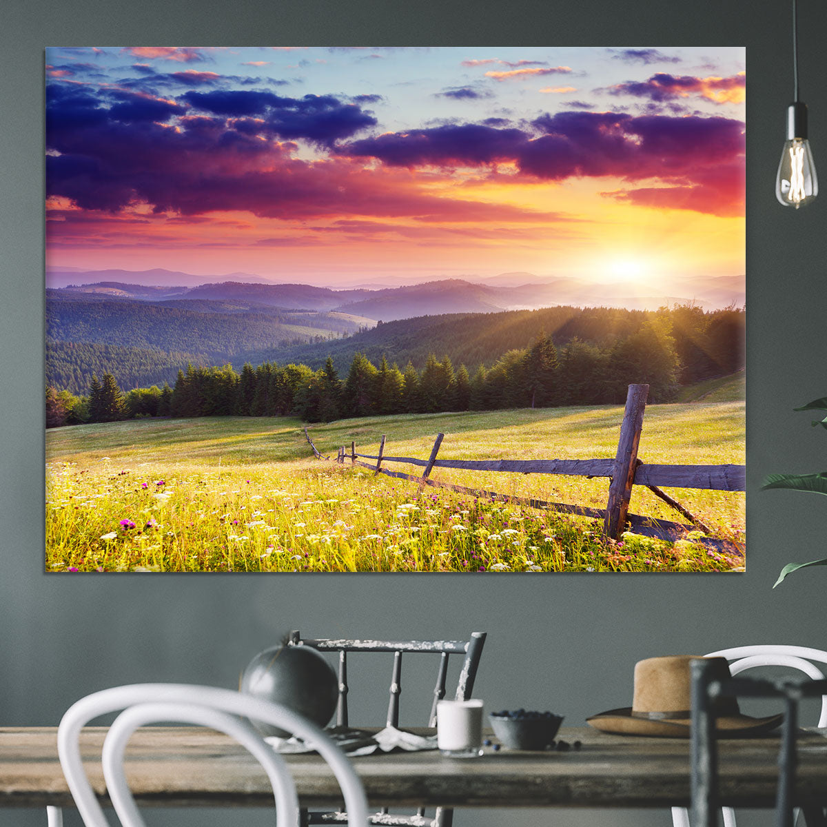 Majestic sunset in Carpathian Canvas Print or Poster - Canvas Art Rocks - 3