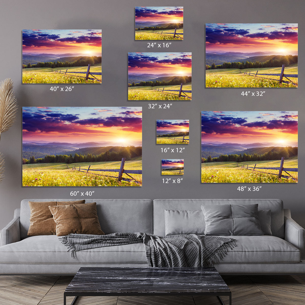 Majestic sunset in Carpathian Canvas Print or Poster - Canvas Art Rocks - 7